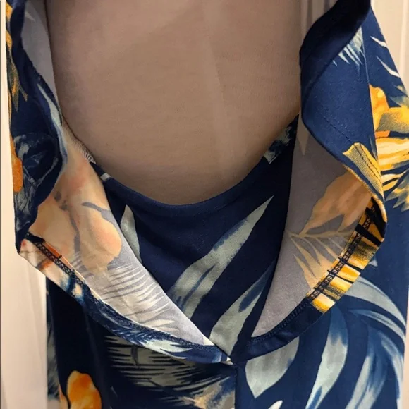 Floral Women Top - Blue and Yellow - Picture 6 of 12